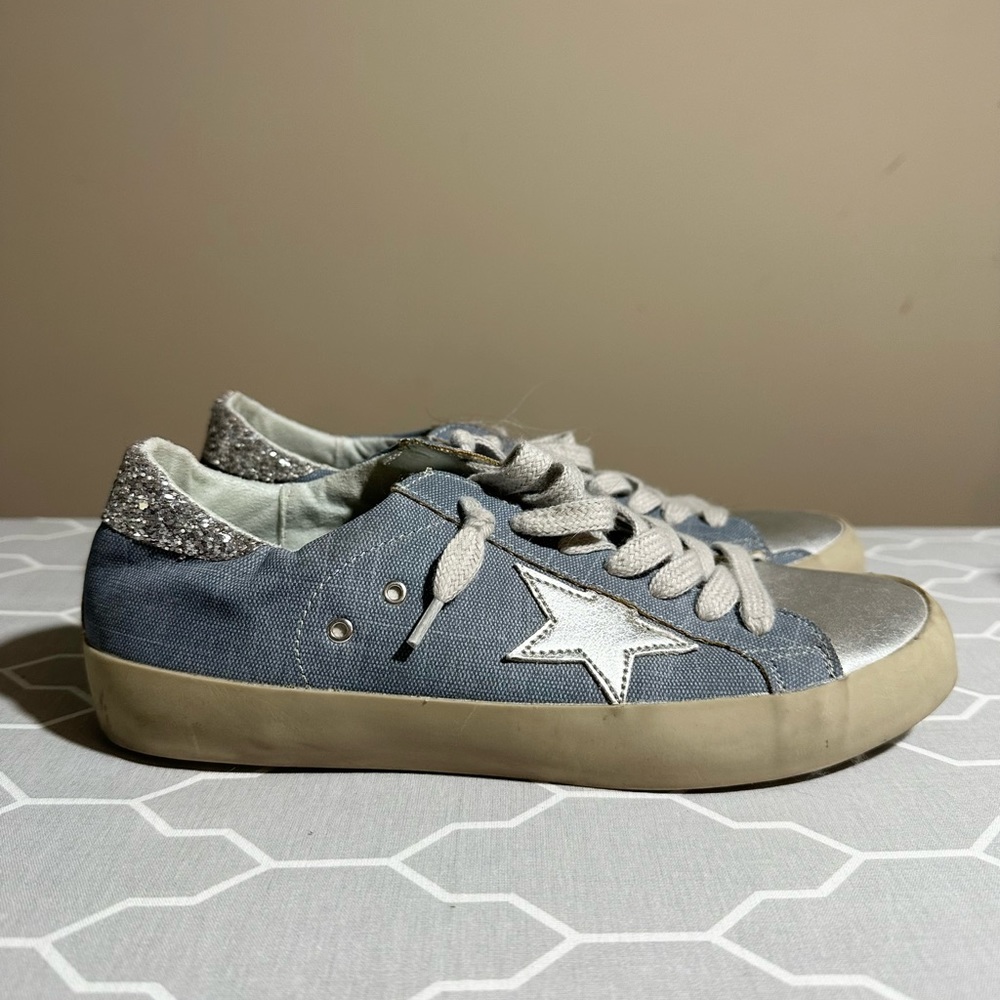 ShuShop Blue Glitter Sneakers